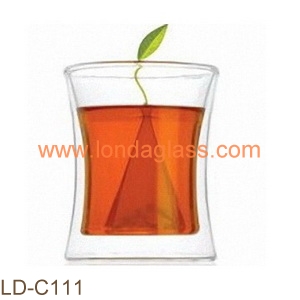 glass coffee cup, double walled glass, thermal glass