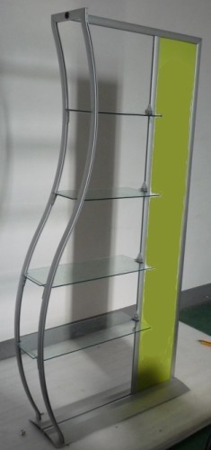 Retail Shelves, wave display, poster display with glass/acrylic shelve