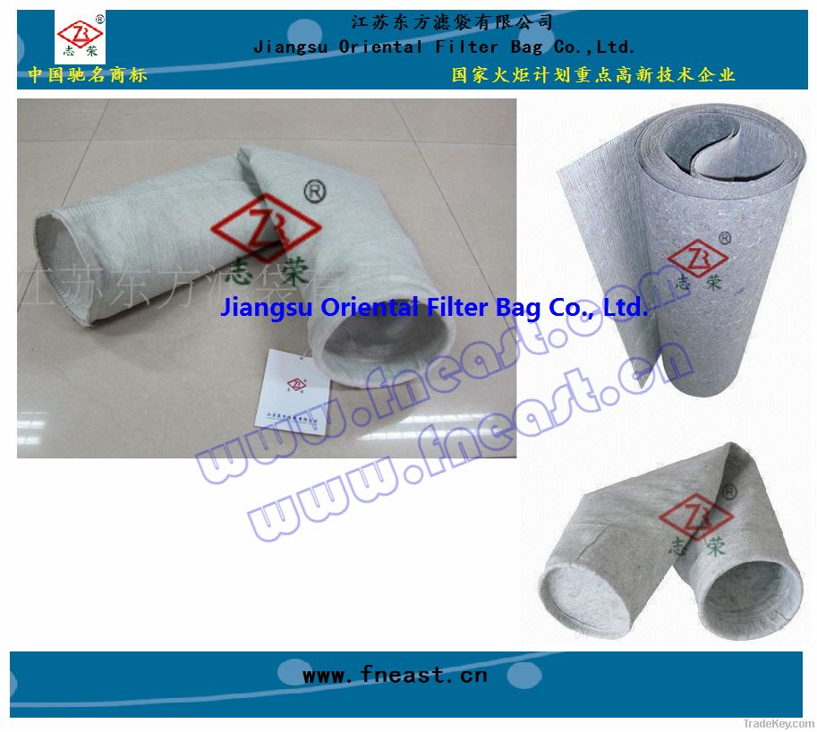 Antistatic mixed fibre nonwoven dust colector bag