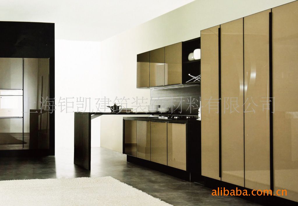kitchen cabinet aluminum frame glass door (GL8366)