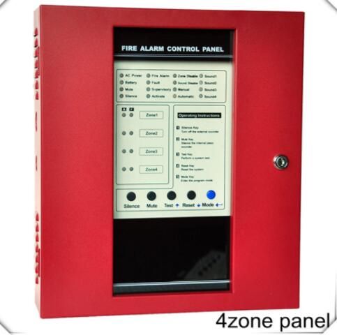 Four zones 24V Conventional Fire Alarm Control Panel fire alarm systems