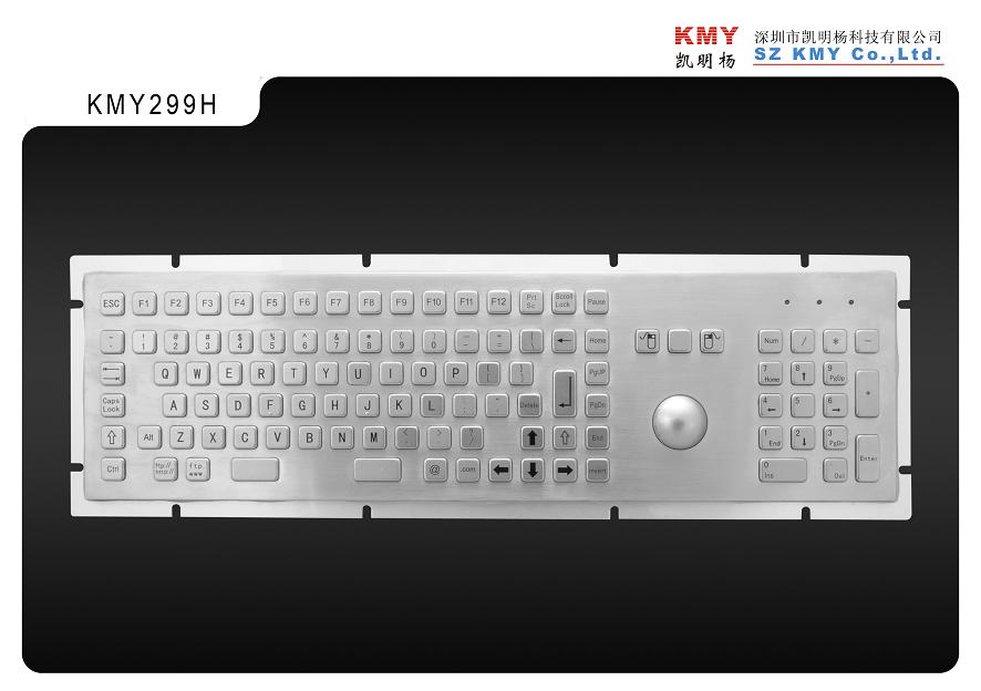 Metal keyboard with numeric keypad