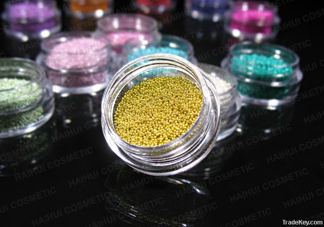 Nail glass beads transparent