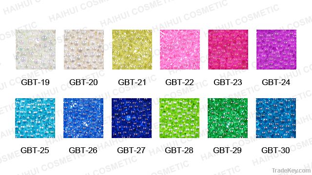 Nail glass beads transparent