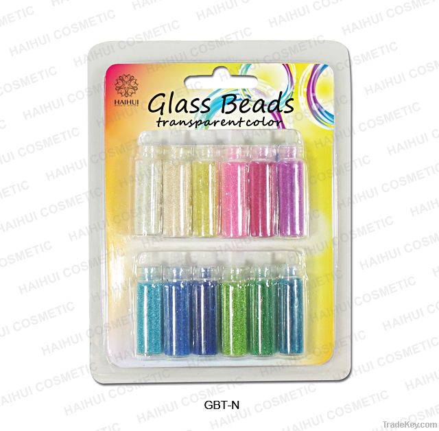 Nail glass beads transparent