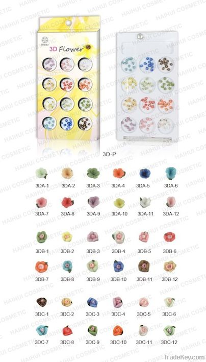 3 D nail ceramic flowers