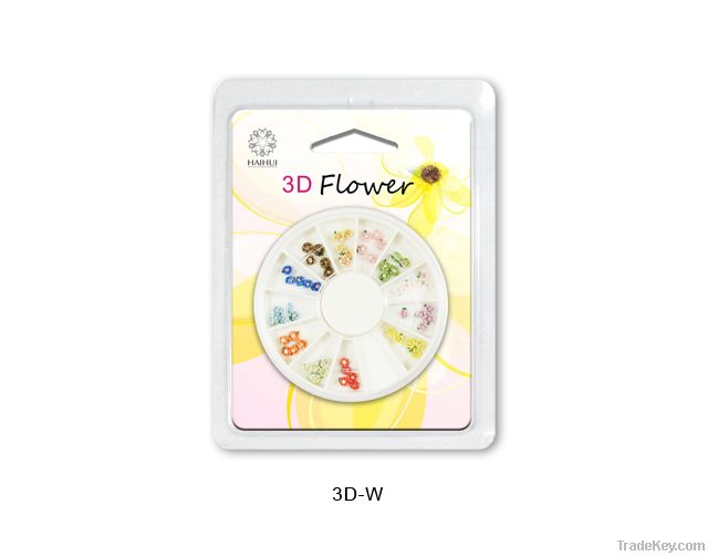 3 D nail ceramic flowers