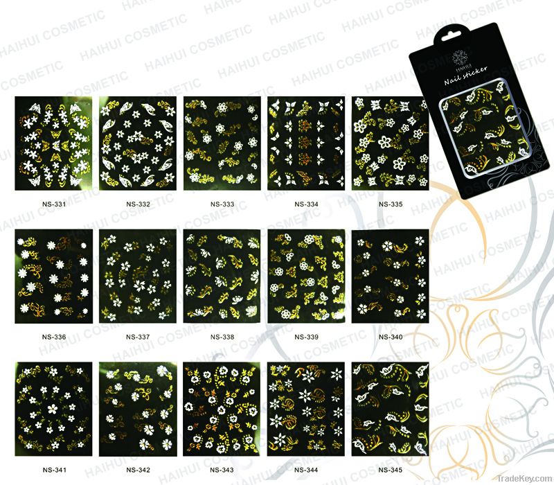 Nail 3 D stickers Gold series