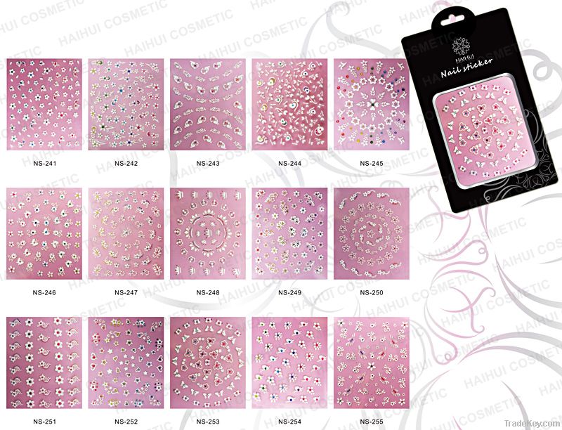 Nail 3 D stickers Glitters flowers