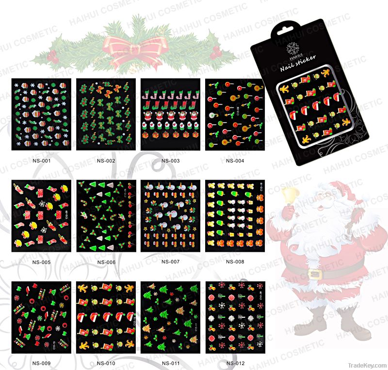 Nail 3 D stickers Christmas series