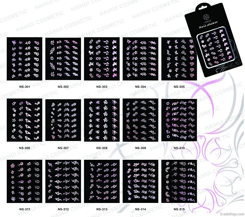 Nail 3 D stickers  Black GEM