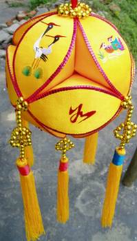 fashion handmade silk embroidery ball for car hanging