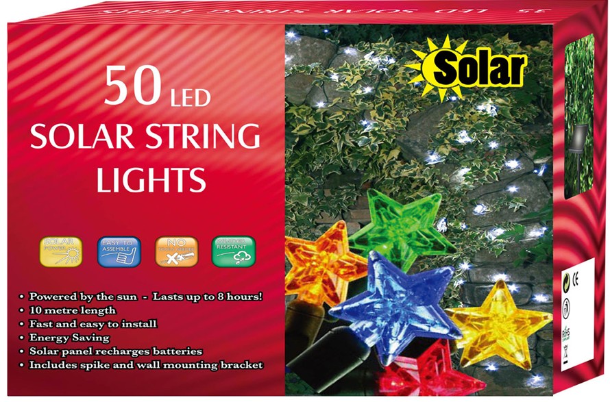 SOLAR POWERED 50 LED STAR LIGHTS