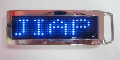 LED belt buckle scrolling message