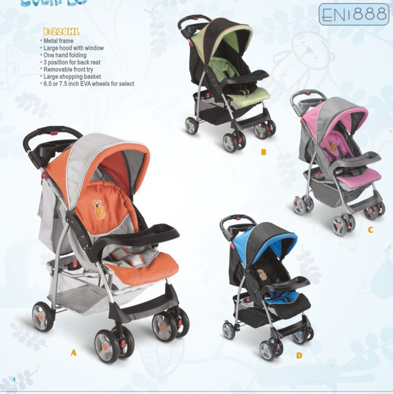 E-220HL baby stroller-EN1888, one hand folding