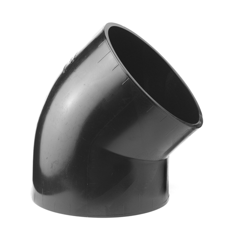 HDPE equal 45/90/180 degree elbow