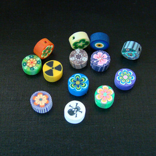 Fimo Beads, Polymer Clay Beads, Fimo Round Beads