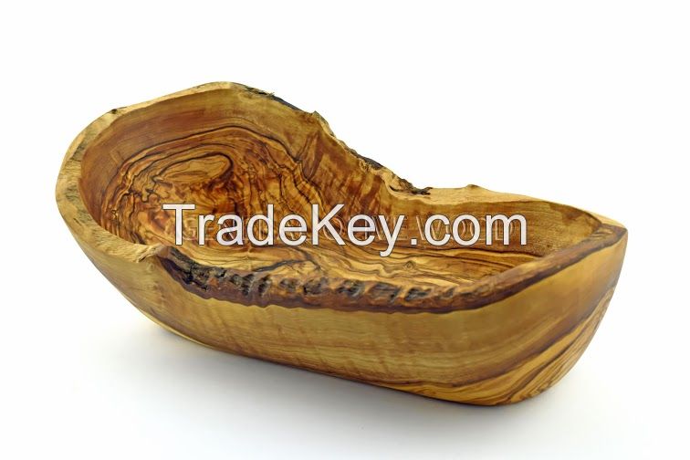 olive wood rustic bowl