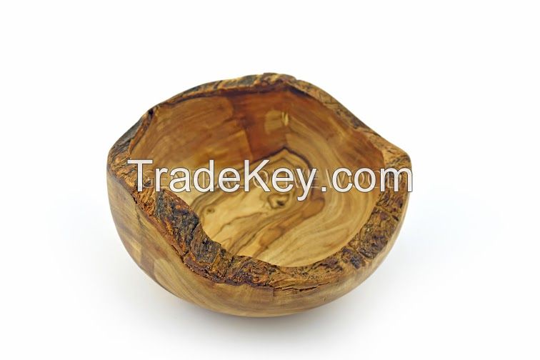 olive wood rustic bowl