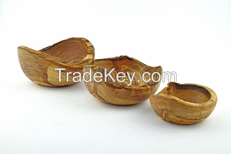 olive wood rustic bowl