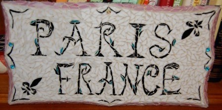 Paris France, Beveled Sign