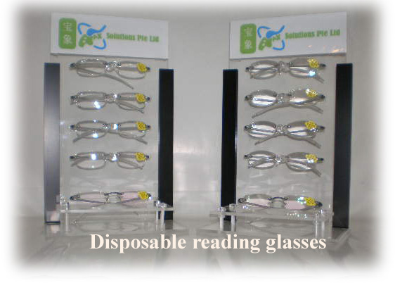 Disposable reading glasses
