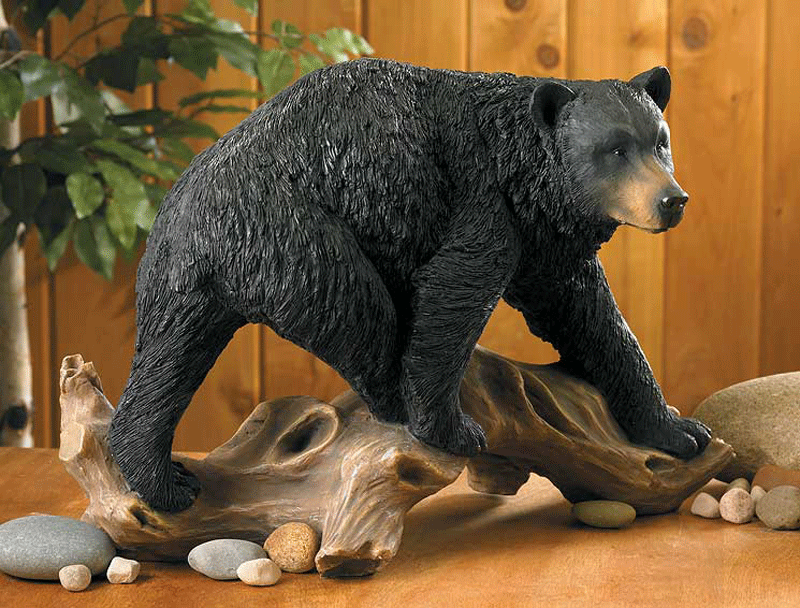 PU Large Black Bear Sculpture