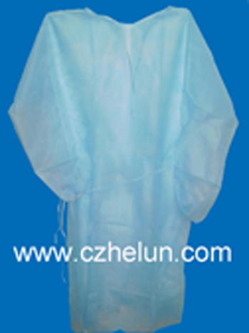Disposable non-woven isolation gown