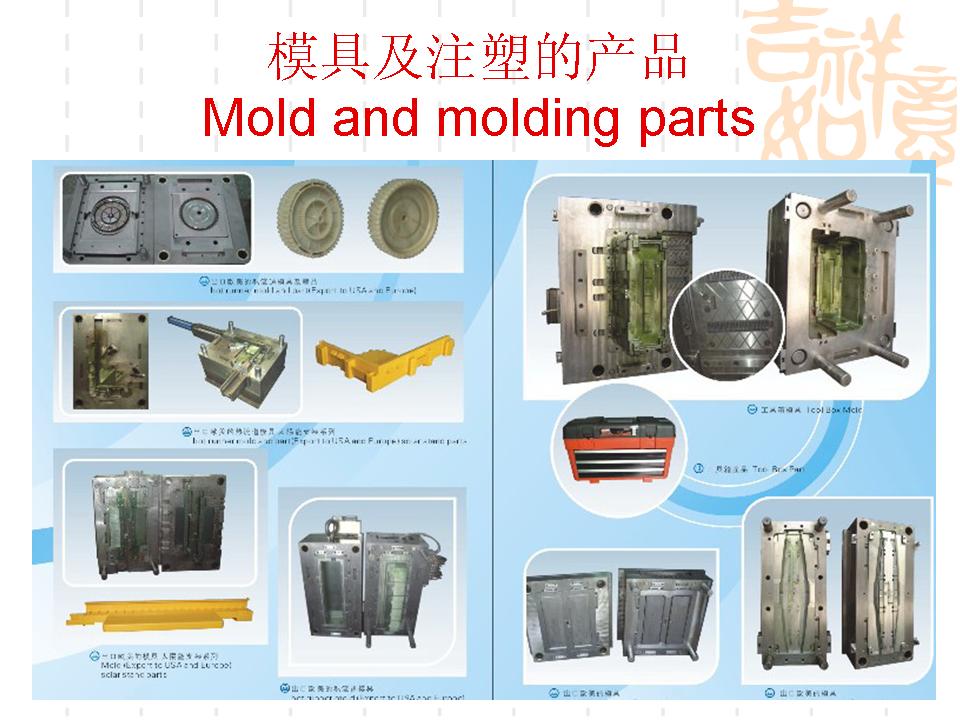 plastic injection mold and molding