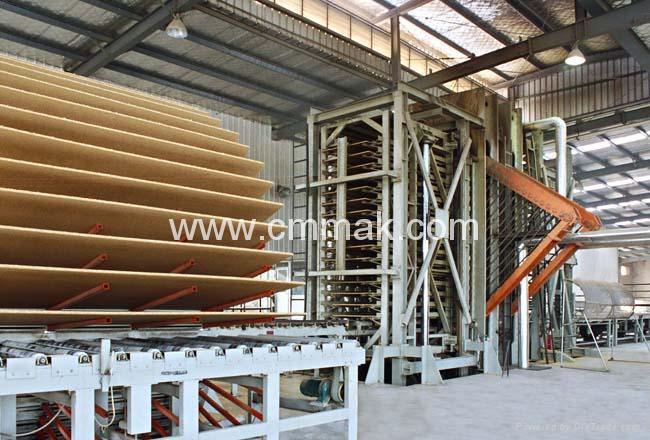 Particleboard production line machine