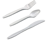 White Disposable Cutlery