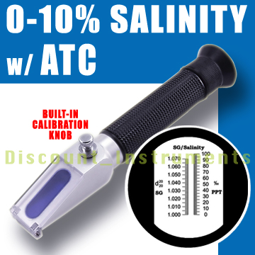 New Salinity Refractometer 0-10% ATC Aquarium Salt