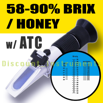 58-90% ATC Honey Refractometer Beekeeping Tester Bees