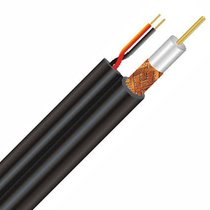 RG59+18/2 AWG--75 Ohm Coaxial Cable