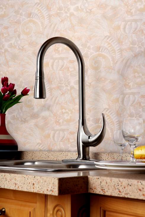 UPC single handle pull-down faucet