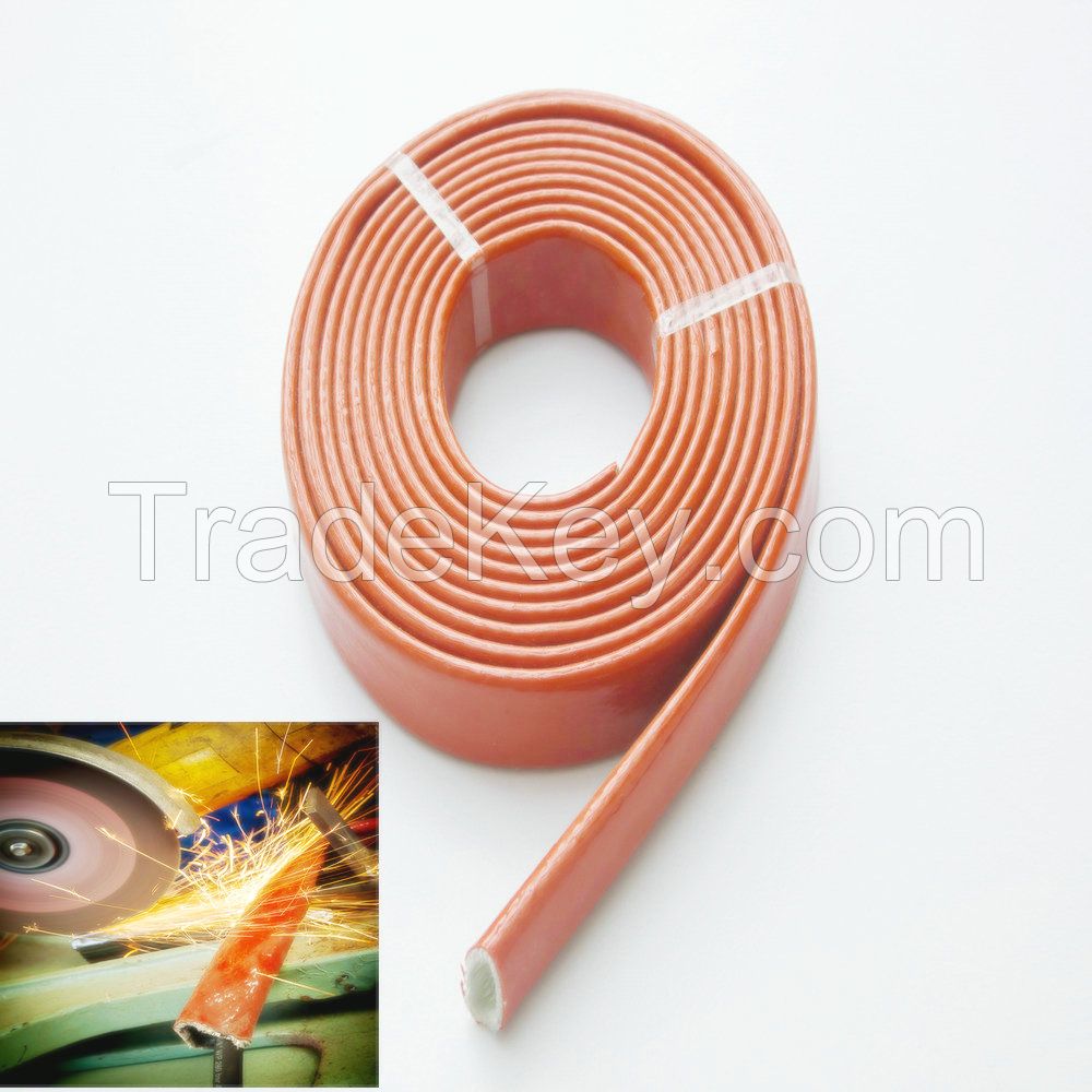 Rust red Firesleeve ( Silicone Rubber Coated Fibreglass Sleeve )
