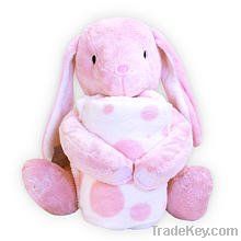 plush blanket with bunny toys