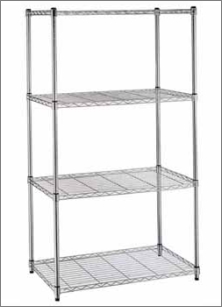chrome plated multi-lier wire shelving