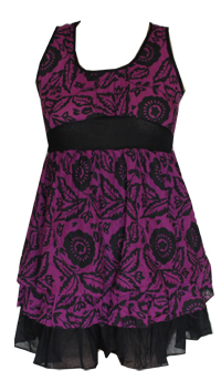 Pretty Dark Purple Bloom Dress