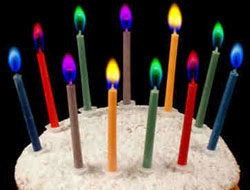 colorful flame candles