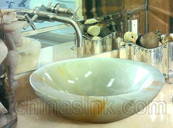 Green Onyx Vessel Sink