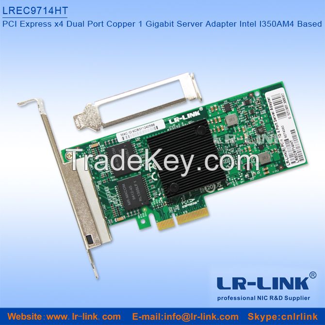 PCI Express x4 Quad Port Copper Gigabit Server Adapter (Intel I350 Based)