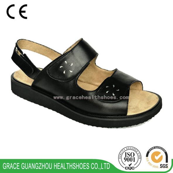 Black Women Diabetic Orthopedic Comfortable Sandal(9815606)