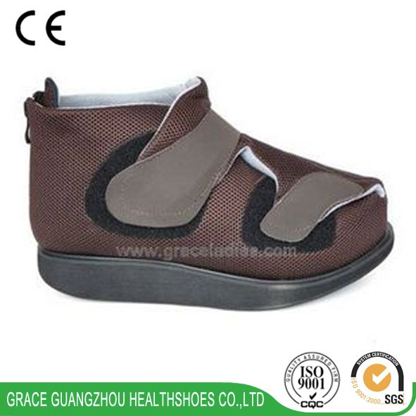 Breathable fabric post-trauma shoes flat post-op shoes cast shoes,diabetic shoes with rocker outsole