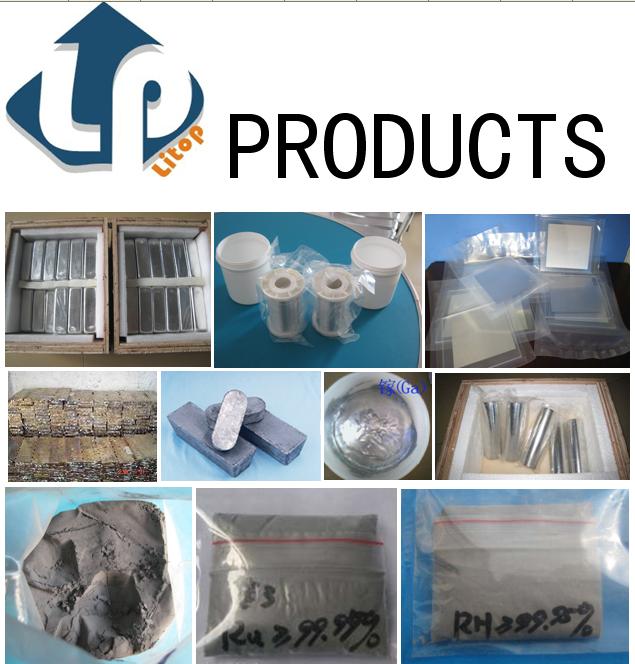 Indium Ingot, Indium Foil, Indium Wire, Indium Ball, Indium Powder, High Pu