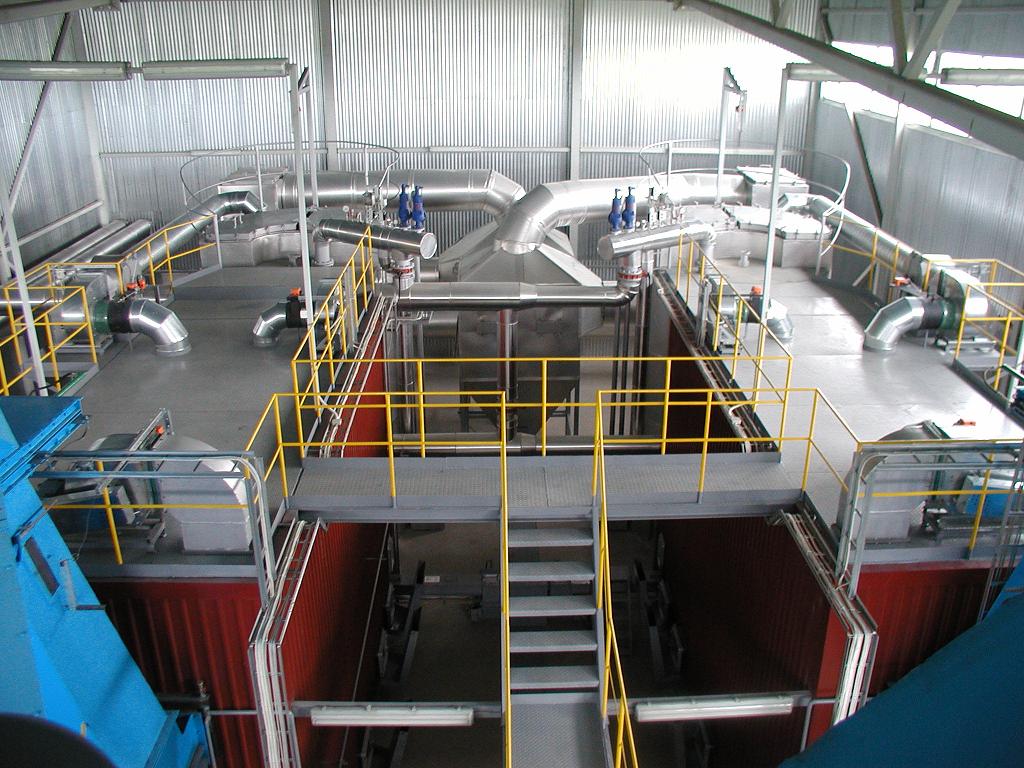 Biomass heating plants