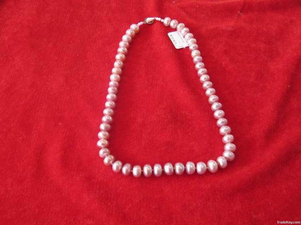 10-11MM WHITE FRESHWATER PEARL NECKLACE (SF1111)