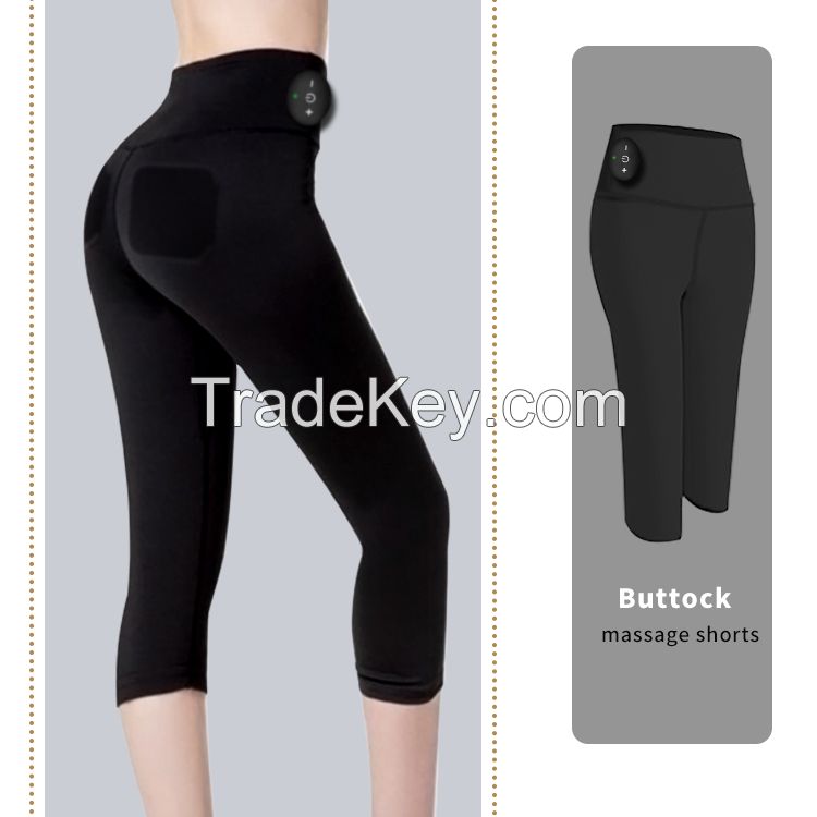  2022 women's popular buttock lifting massage fitness pants for gym,smart EMS electronic vibroaction massage slimming pants.