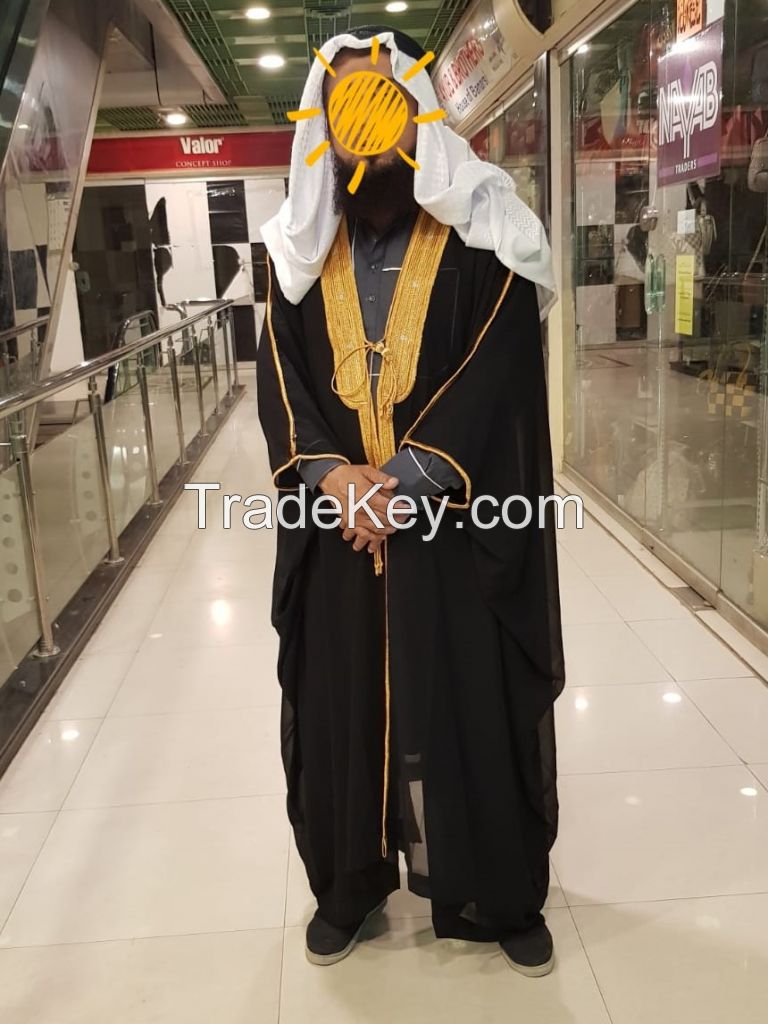 Black Bisht / Mishlah - Royal Arabic Gown For Men