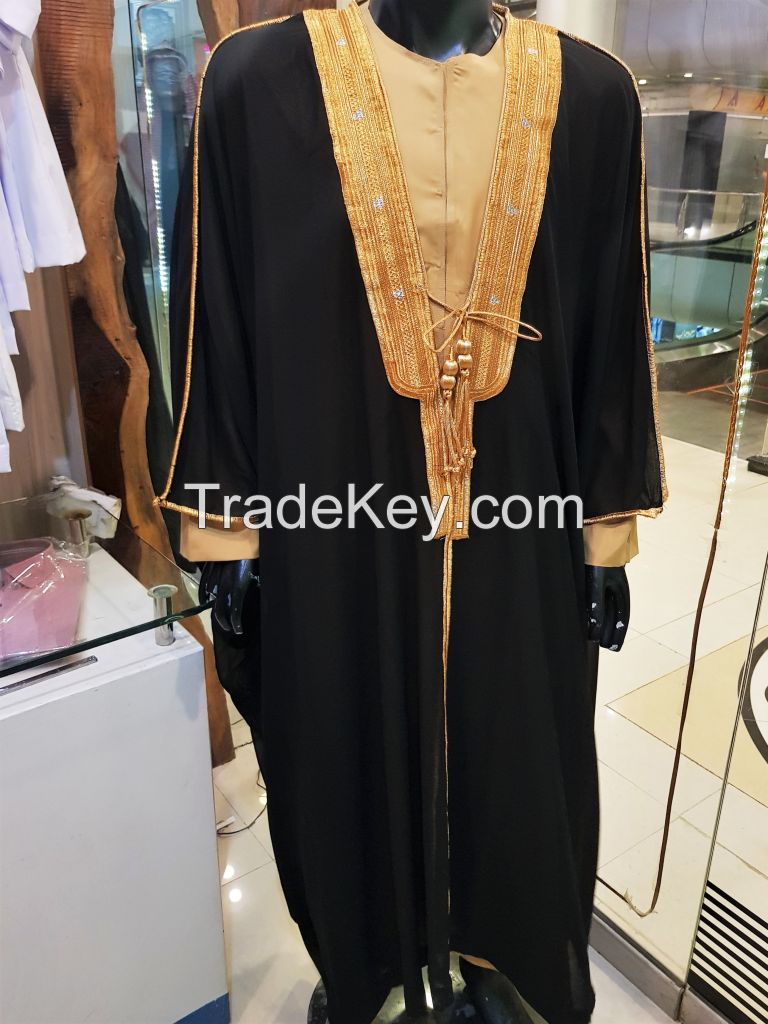 Black Bisht / Mishlah - Royal Arabic Gown for Men